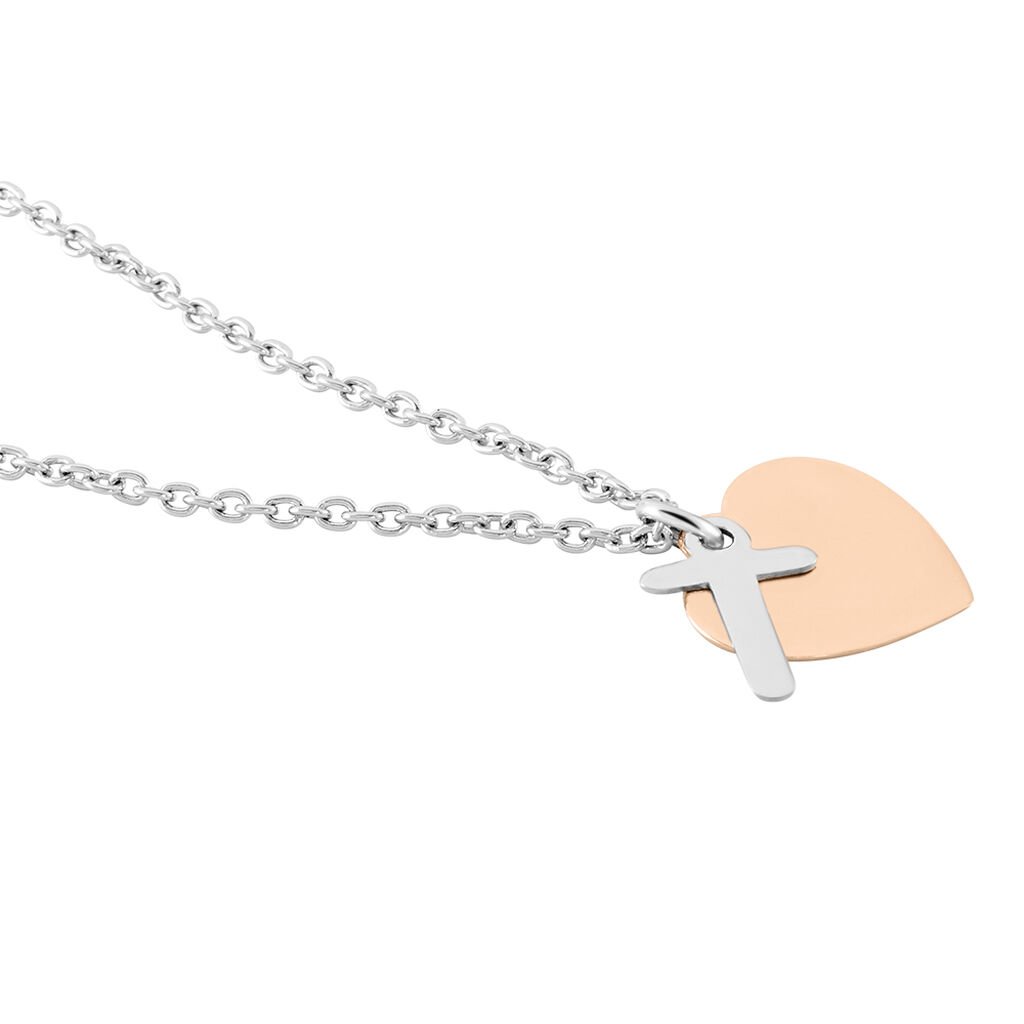 BERA Damen Collier Silber Bicolor 925 Herz