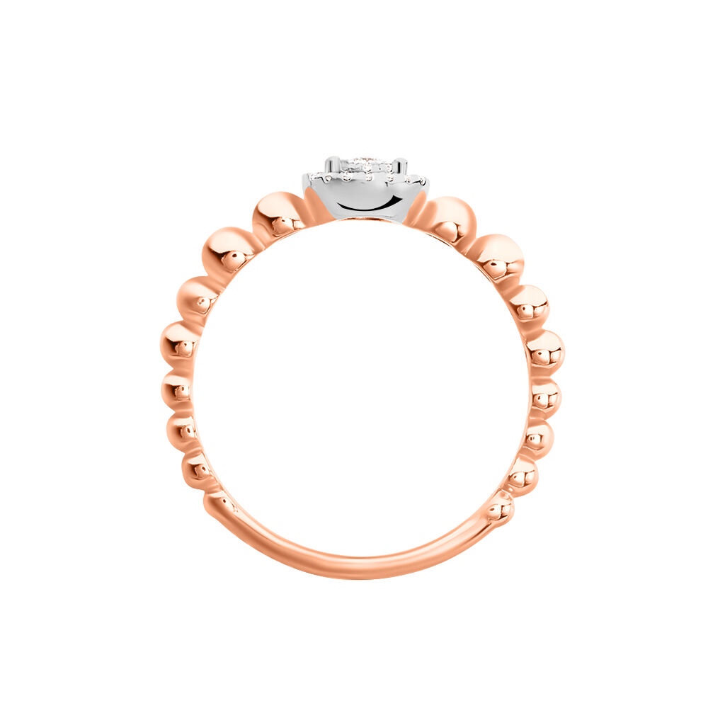 Damenring Silber 925 Rosé Vergoldet Zirkonia  - Ringe mit Stein Damen | OROVIVO