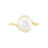 GAZZA Damen Ring Gold 375 (9 Karat) Zuchtperle Perlmutt