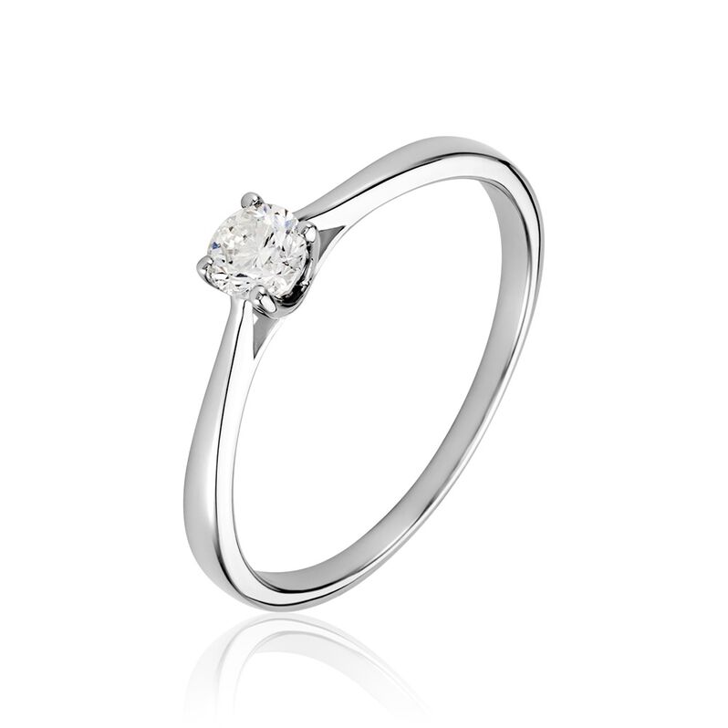 Bague Solitaire Victoria Platine Weiss Diamant - Spannringe Damen | OROVIVO