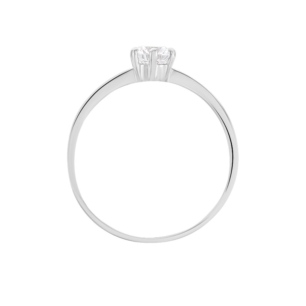 Damen Ring Weißgold 375 Zirkonia Krappe 6 20,00mm  - Verlobungsringe Damen | OROVIVO