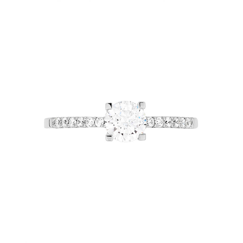 Damen Ring Weißgold 375 Zirkonia Juna  - Verlobungsringe Damen | OROVIVO