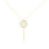 LIA Damen Collier Gold 375 (9 Karat) Perlmutt Perlmutt Kreis