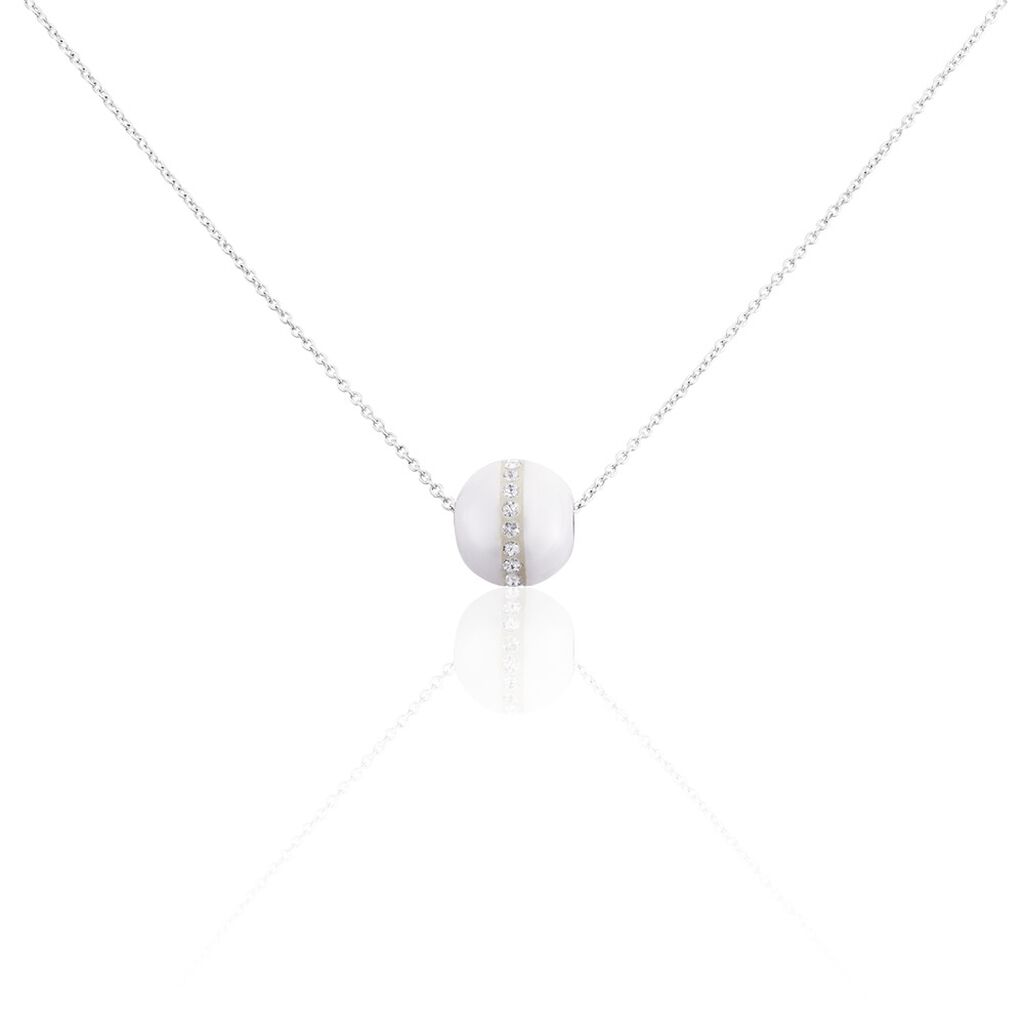 Collier Argent Et Céramique - Spannringe Damen | OROVIVO