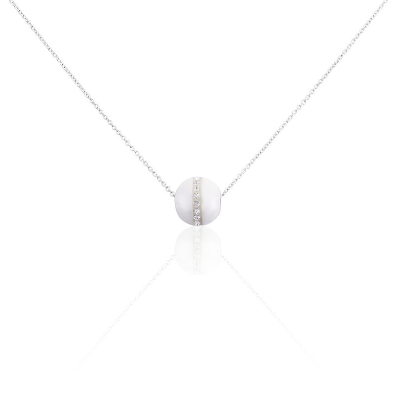 Collier Argent Et Céramique - Spannringe Damen | OROVIVO