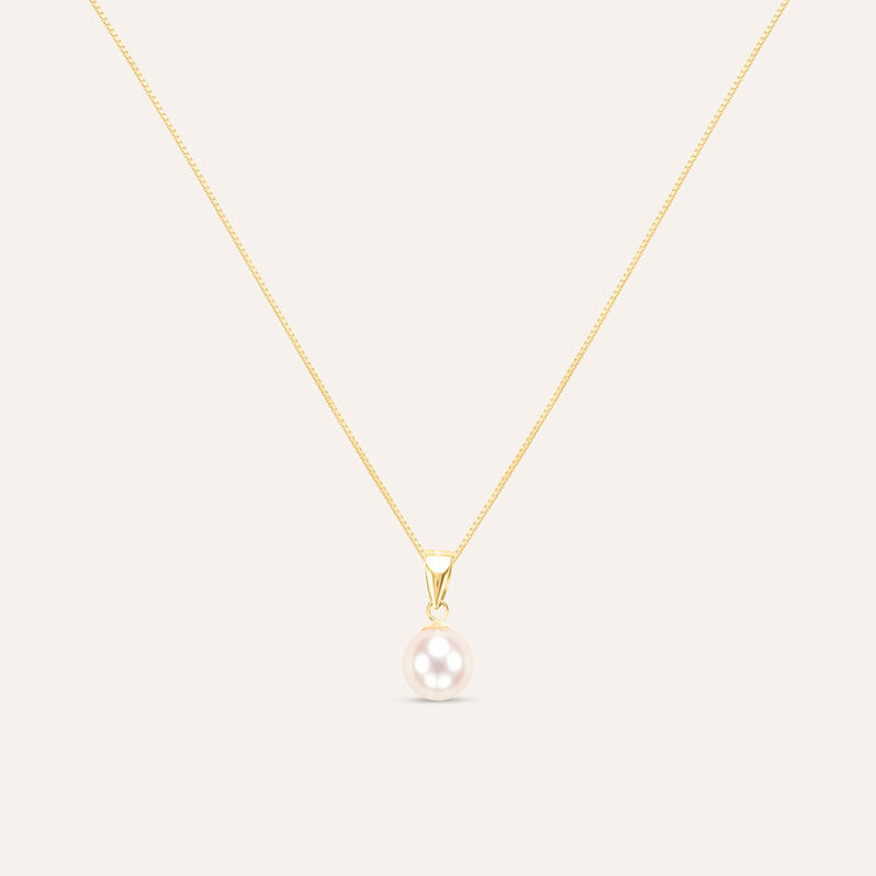 Collana Gabrielle Oro Giallo Perla D'Acqua Dolce - Spannringe Damen | OROVIVO