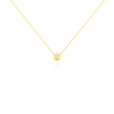 Damen Collier Gold 375 Diamant 0,1ct Paris 0,80mm 45cm - Halsketten Damen | OROVIVO