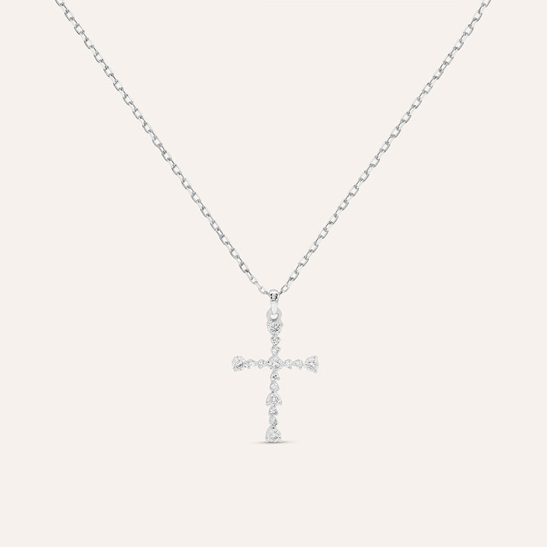 Collana Sophia Oro Bianco Diamante - Spannringe Damen | OROVIVO