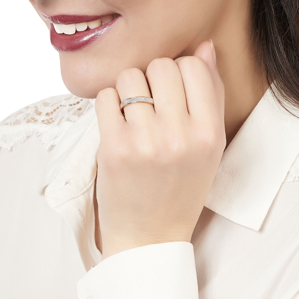 Alliance Lolita Ruban Plat Or Bicolore - Spannringe Damen | OROVIVO