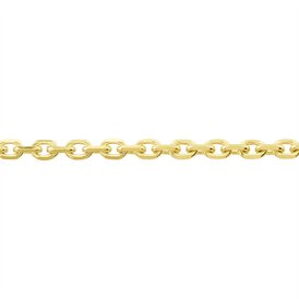 Damen Ankerkette Gold 375 Diamantiert 38cm - Ketten ohne Anhänger Damen | OROVIVO
