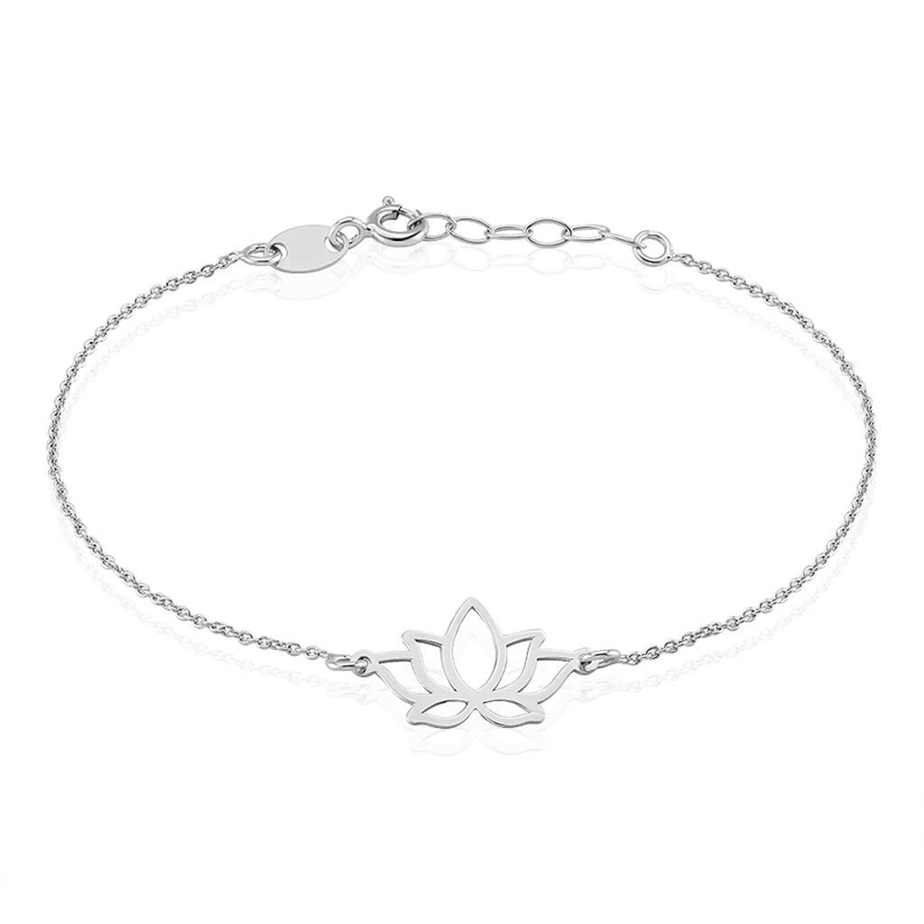 🦚 Damen Armband Silber 925 Lotus Blüte Gloria, Armband ohne Stein