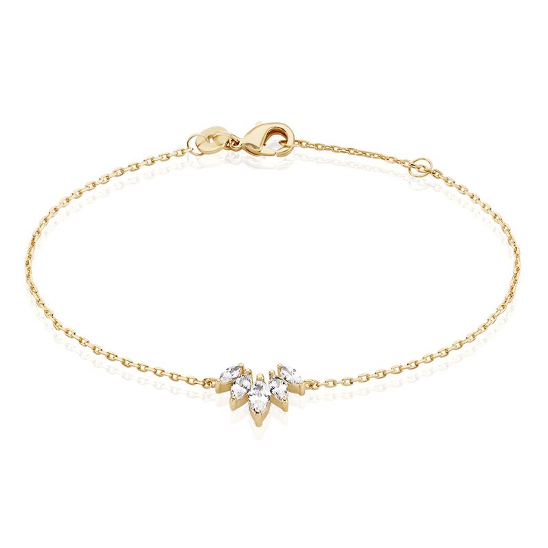 Bracelet Amazonia Plaqué Or Jaune Oxyde De Zirconium - Spannringe Damen | OROVIVO