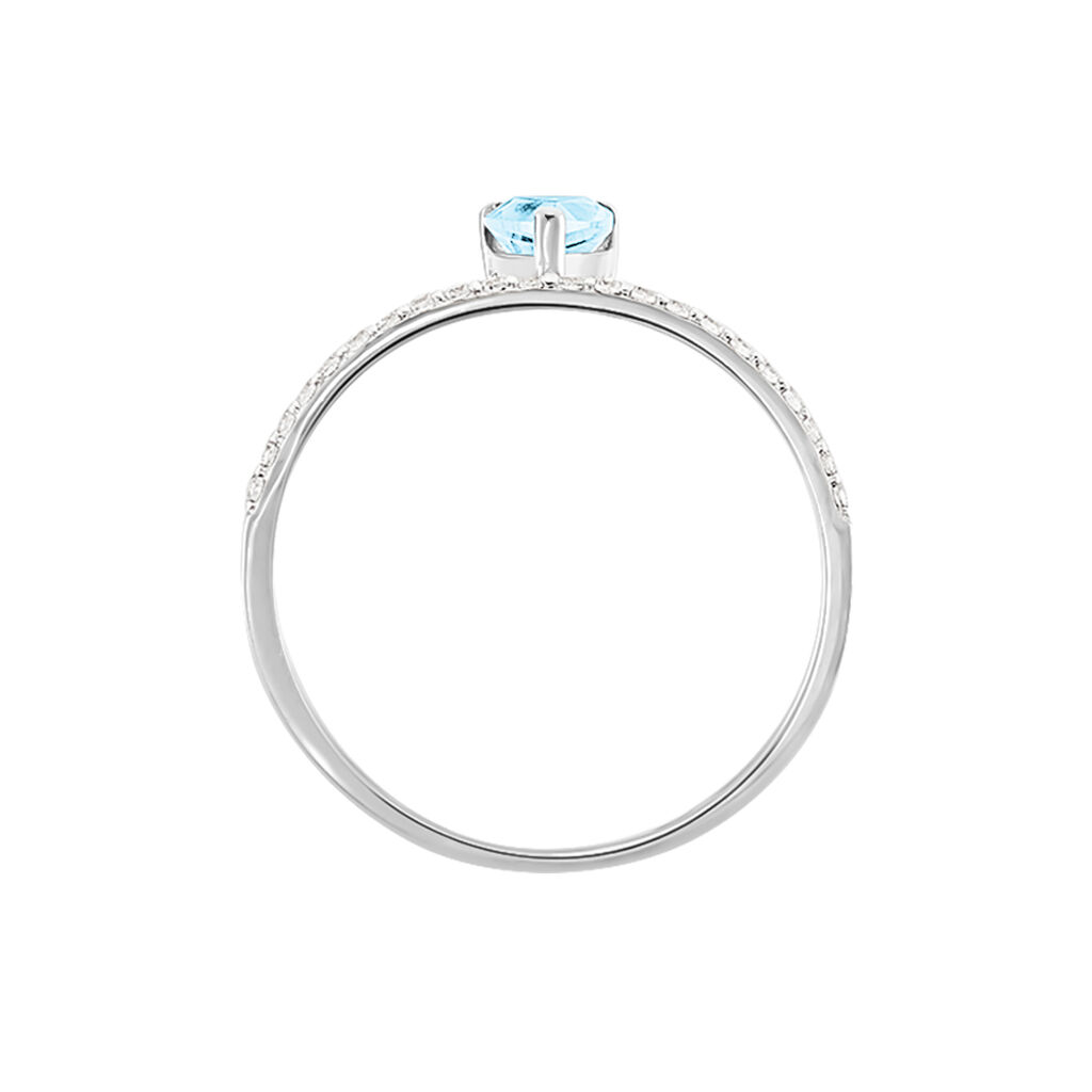 Bague Annabelle Or Weiss Et Topazes - Spannringe Damen | OROVIVO