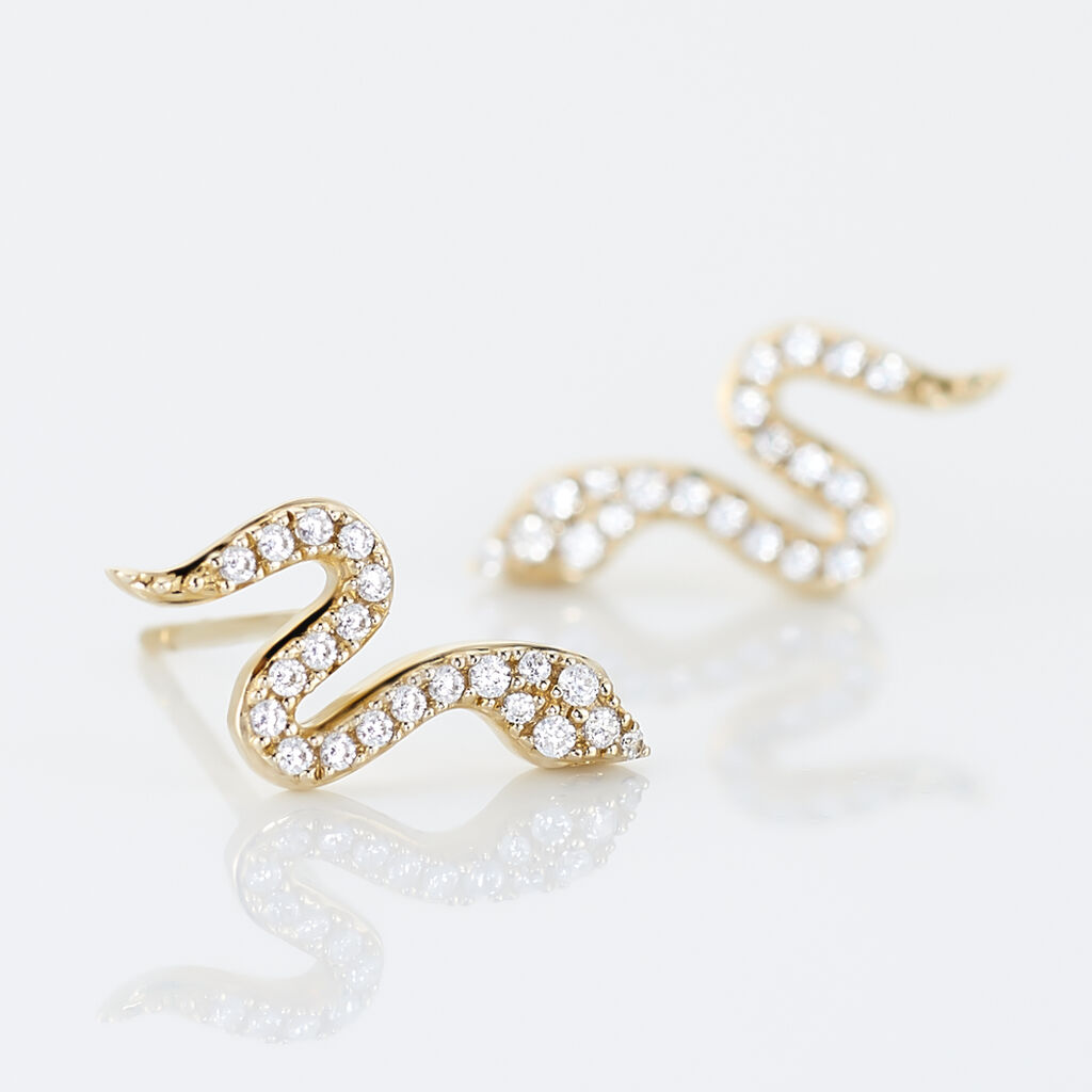 Boucles D'oreilles Or Jaune Dorilis Serpent - Spannringe Damen | OROVIVO