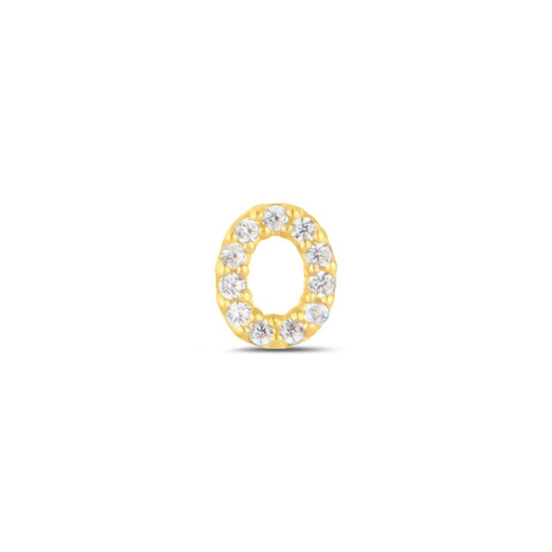 Mono Orecchino Lobo Bon Ton Oro Giallo Cubic Zirconia - Spannringe Damen | OROVIVO