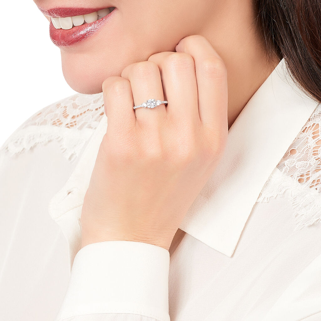 Damen Ring Silber 925 Zirkonia Mallory  - Hochzeitsringe Damen | OROVIVO