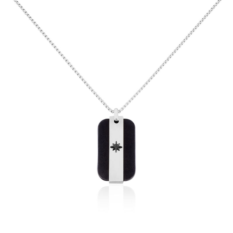 Herren Halskette Edelstahl Schwarz Stern - Halsketten Herren | OROVIVO