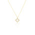 Swisscross Damen Collier Gold 375 (9 Karat) Zirkonia Weiß Blume