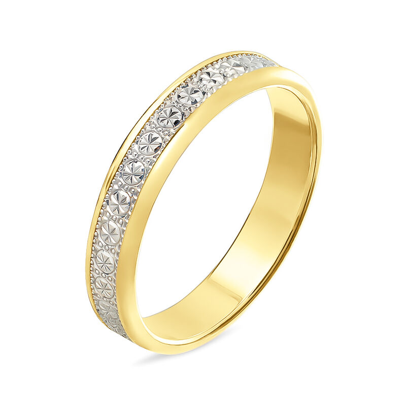 Fede Classica Diamantata 3.5 mm Oro Bicolore - Spannringe Damen | OROVIVO