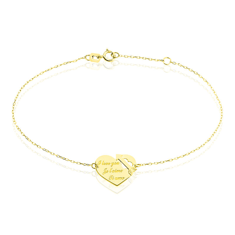 Bracelet Amore Or Jaune Cœur - Spannringe Damen | OROVIVO