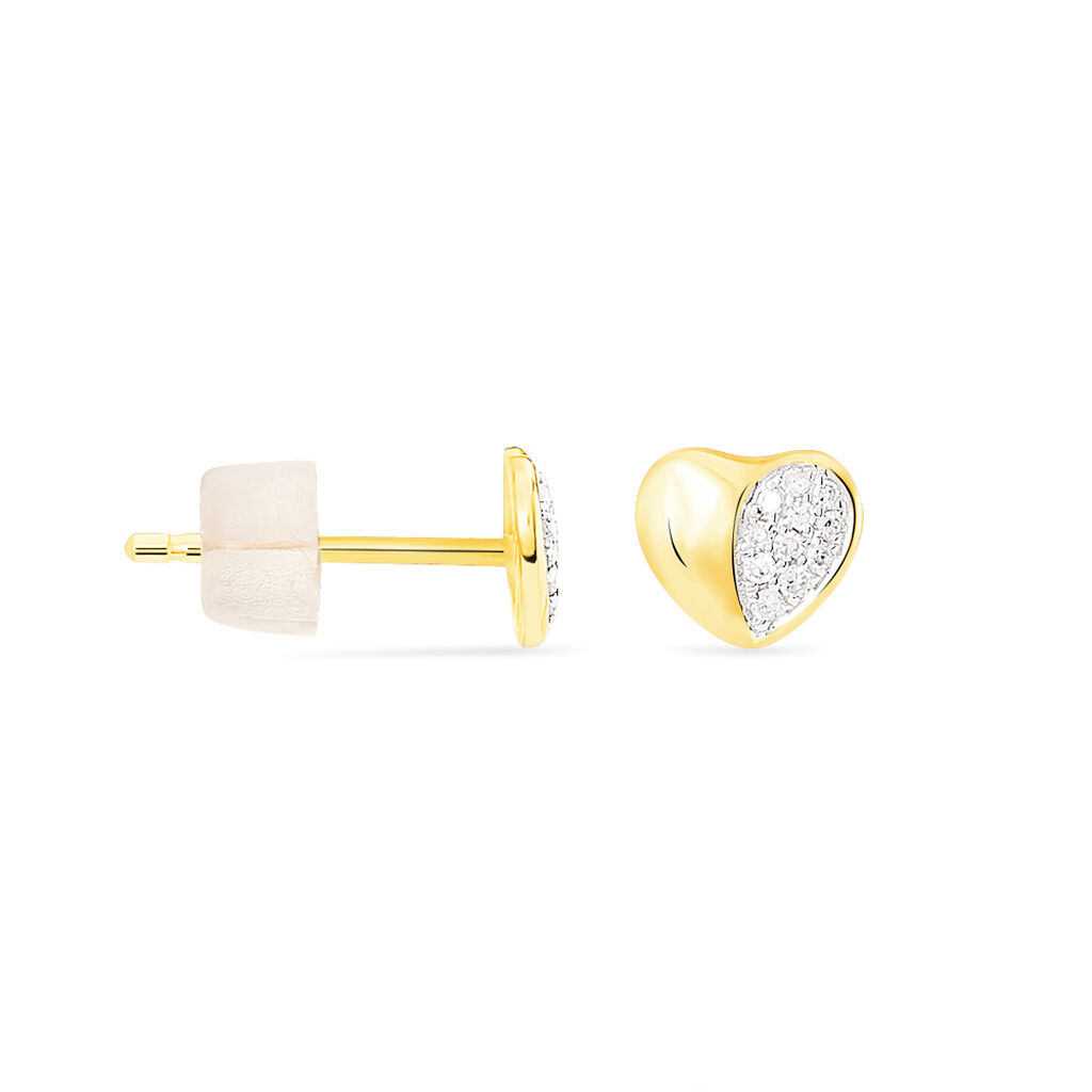 Boucles D'oreilles Deana Or Jaune Cœur - Spannringe Kinder | OROVIVO