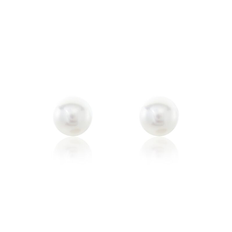 Damen Perlenohrringe Silber 925 Zuchtperlen 7-8mm - Ohrstecker Damen | OROVIVO