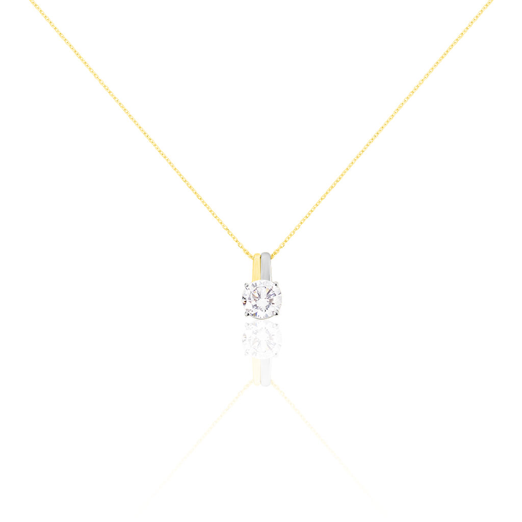 Collier Michele Or Bicolore Oxyde De Zirconium - Spannringe Damen | OROVIVO