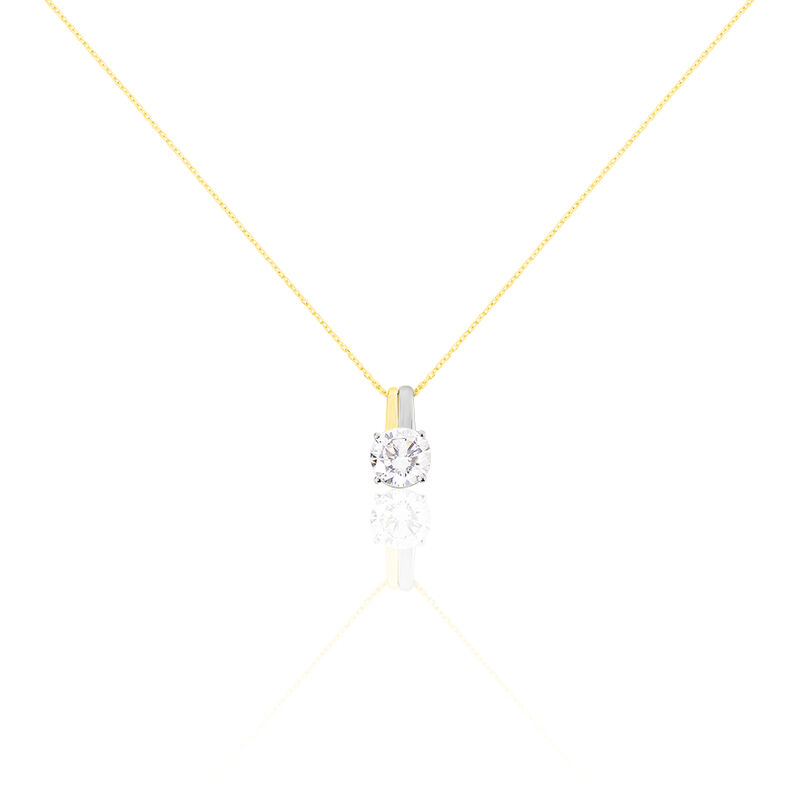 Collier Michele Or Bicolore Oxyde De Zirconium - Spannringe Damen | OROVIVO