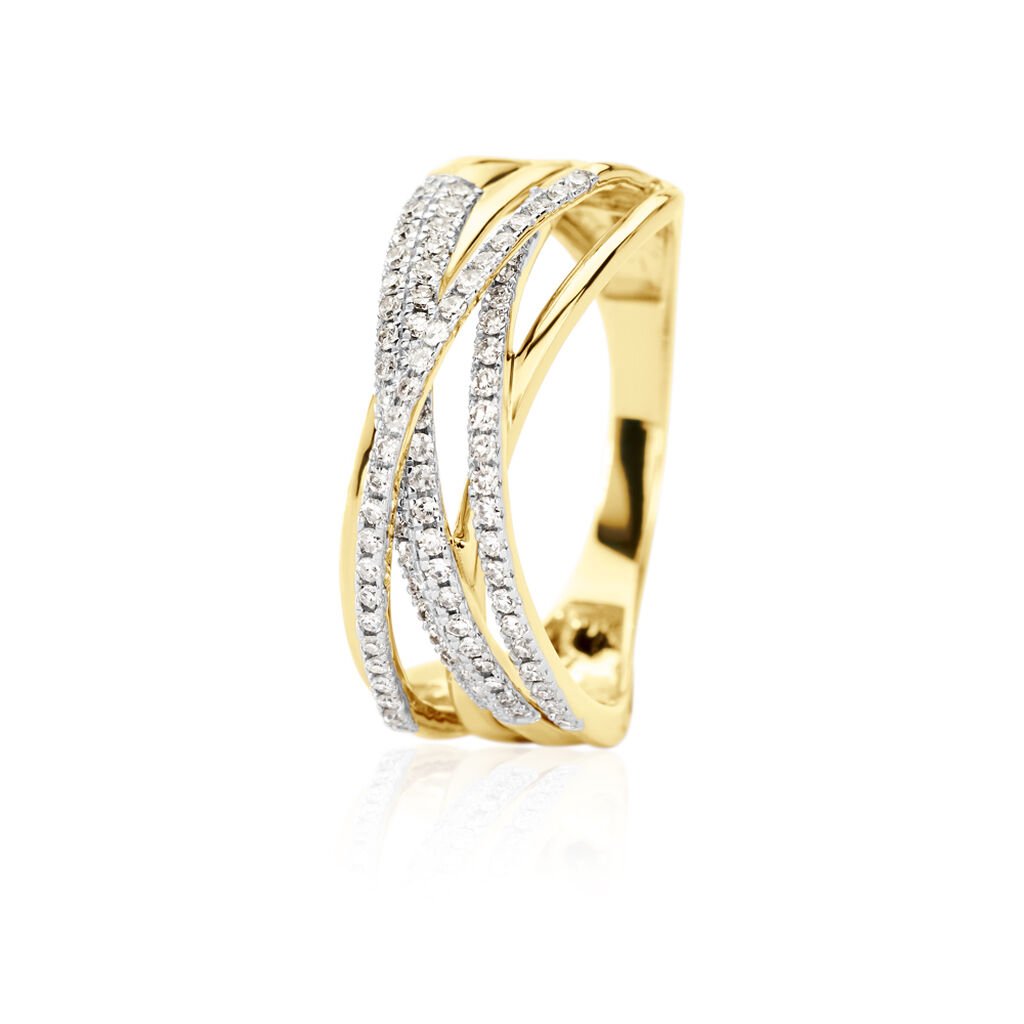 VERENA Damen Ring Gold 585 (14 Karat) Diamant Wei&szlig; 0,11 ct