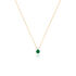 ELISABETH Damen Collier Gold 585 (14 Karat) Smaragd Gr&uuml;n 0,24 ct