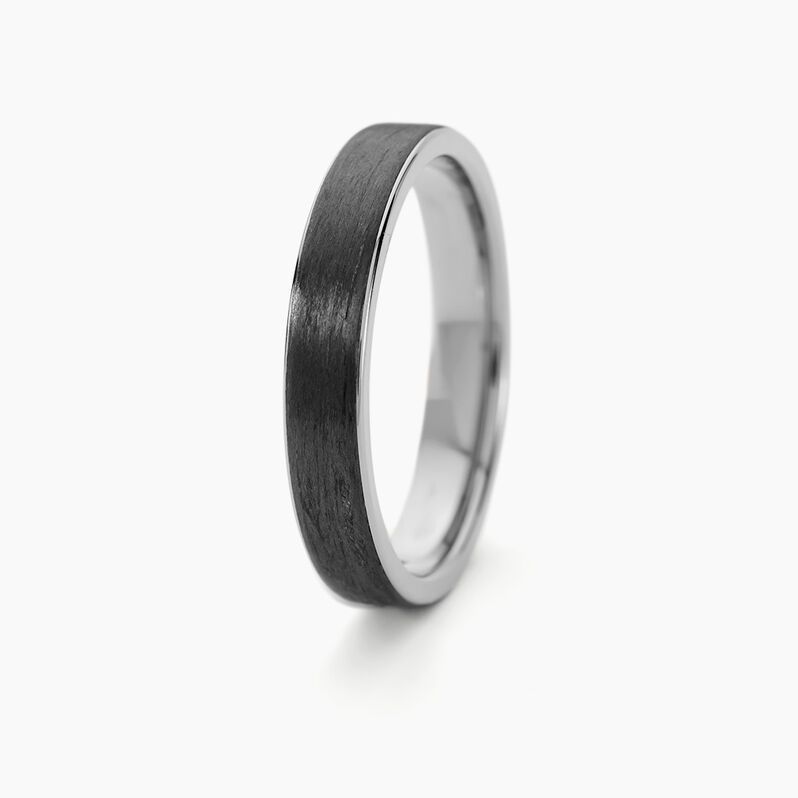 Alliance Nayhan Ruban Plat Titane Blanc - Spannringe Unisex | OROVIVO