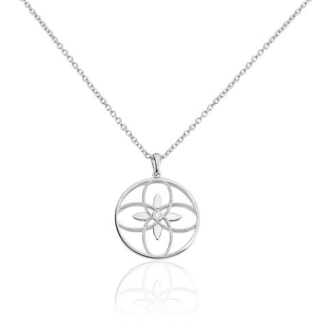 Damen Halskette Silber 925 Zirkonia Blume - Halsketten Damen | OROVIVO