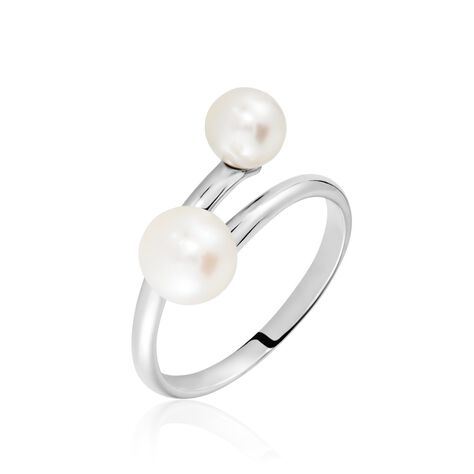 Damenring Silber 925 Zuchtperlen 5,5mm Stephany - Solitärringe Damen | OROVIVO