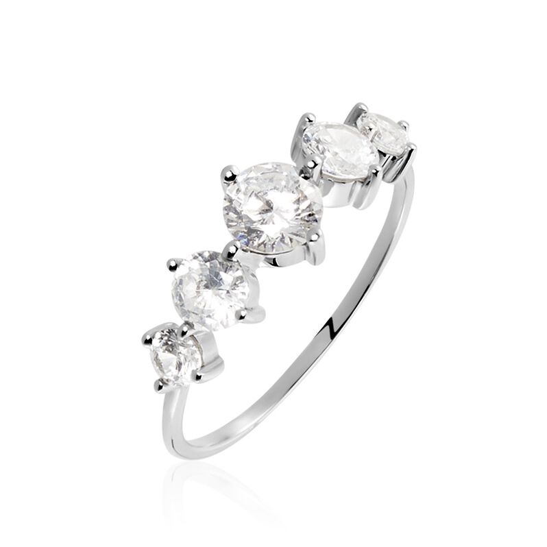 Bague Or Weiss Riyad Oxydes De Zirconium - Spannringe Damen | OROVIVO