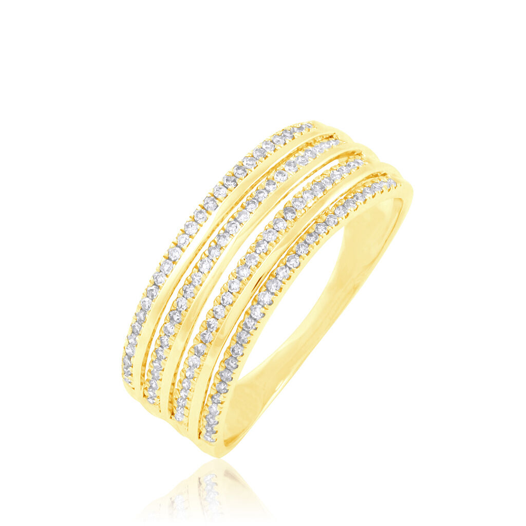 Bague Ines Or Jaune Diamant - Spannringe Damen | OROVIVO