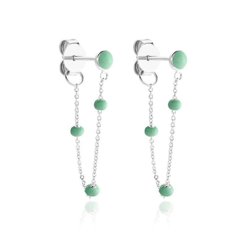 Boucles D'oreilles Pendantes Alize Argent Weiss - Spannringe Damen | OROVIVO