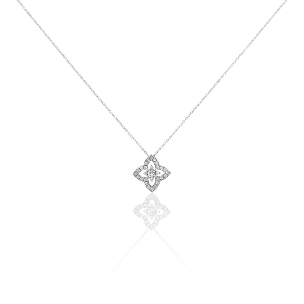 MINA Damen Collier Silber 925 Zirkonia Wei&szlig; 0,36 ct Schmetterling