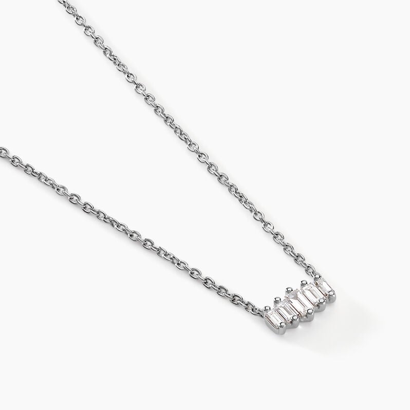 Collier Gal Argent Weiss Diamant Synthétique - Spannringe Damen | OROVIVO