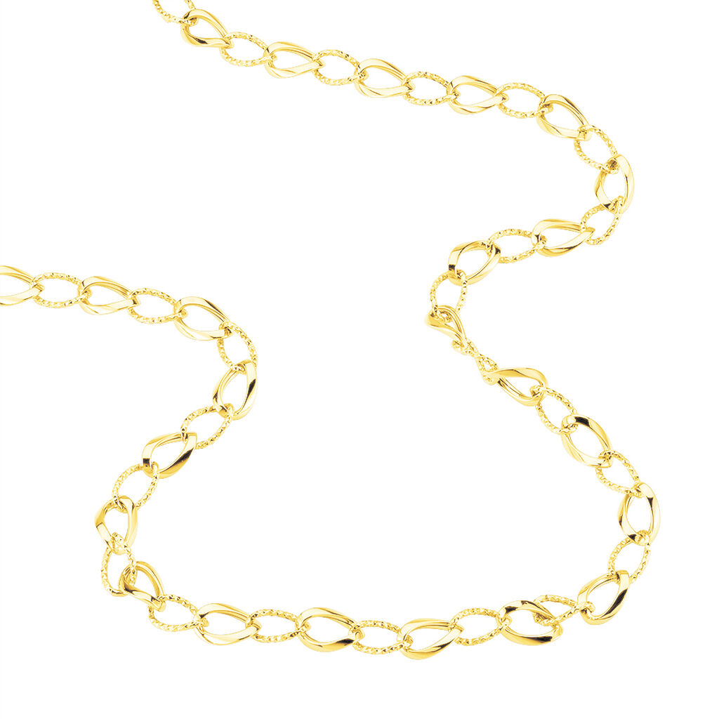 Collier Joice Maille Alternée Et Godronne Or Jaune - Spannringe Damen | OROVIVO