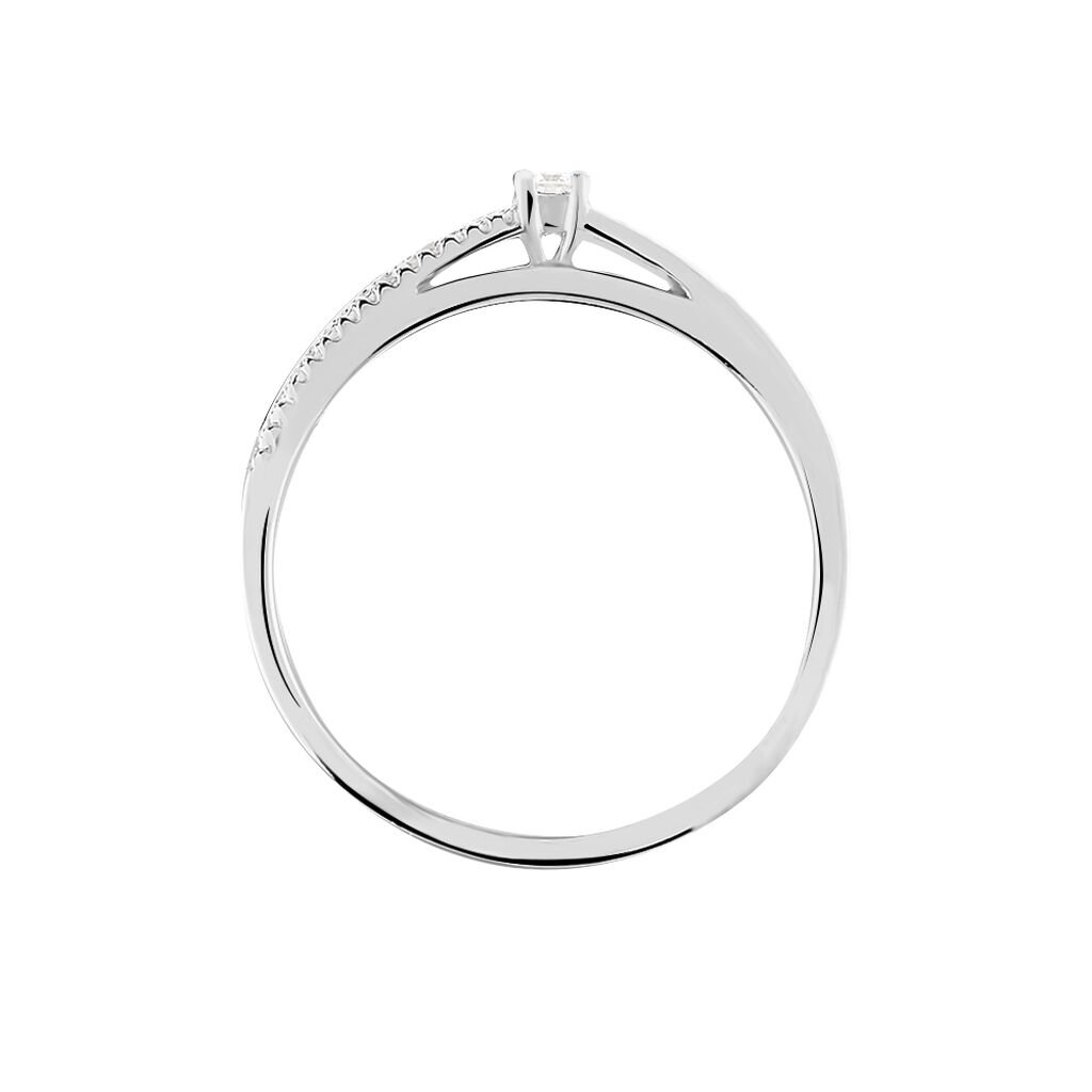 Damen Ring Weißgold 375 Diamant 0,1ct Alexandra  - Verlobungsringe Damen | OROVIVO
