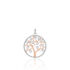 SVALA LEBENSBAUM 2 Damen Anh&auml;nger Silber Bicolor Silber/Ros&eacute;gold 925 Zirkonia Wei&szlig; Baum