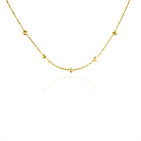 Damen Collier Silber 925 vergoldet Kugel - Halsketten Damen | OROVIVO