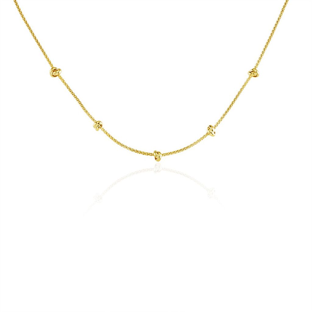 Damen Collier Silber 925 vergoldet Kugel - Halsketten Damen | OROVIVO
