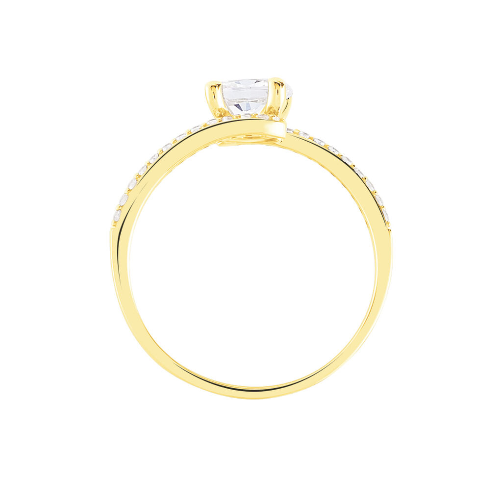Bague Loriane Or Jaune Oxyde De Zirconium - Spannringe Damen | OROVIVO