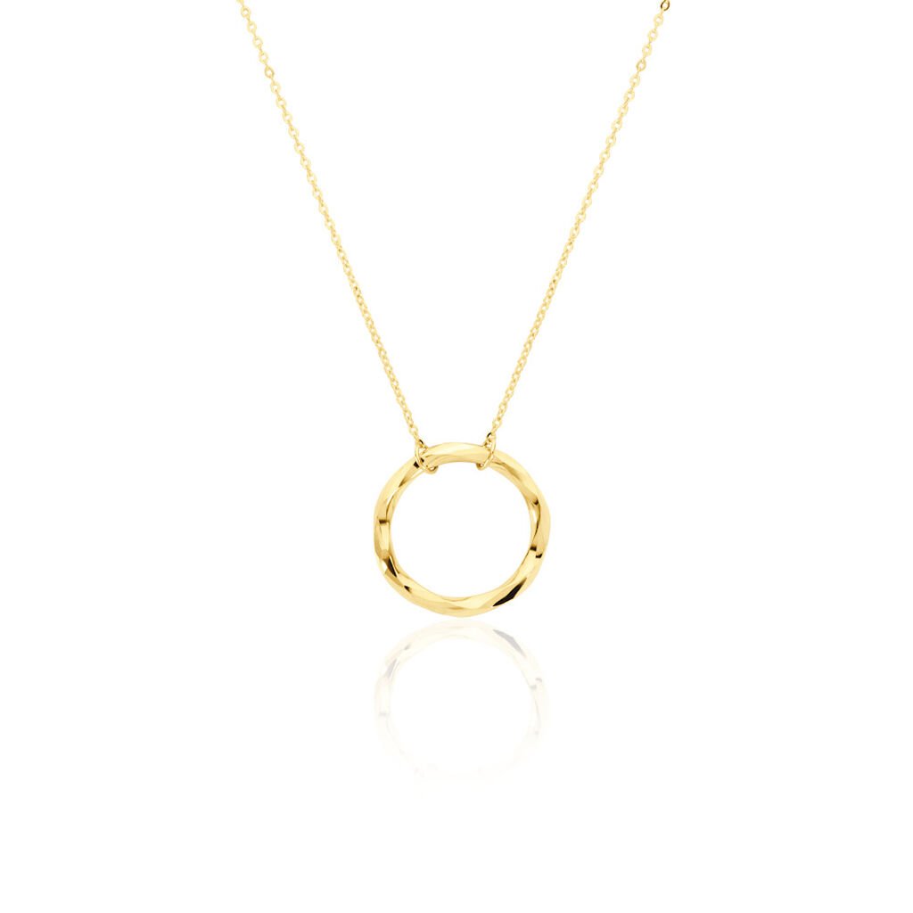 Thumbnail - Damen Collier Gold 375 Geometrisch 4,5cm, Collier ohne Stein
