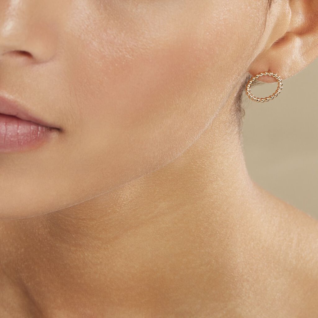 Boucles D'oreilles Plaque Or Abigael - Spannringe Damen | OROVIVO