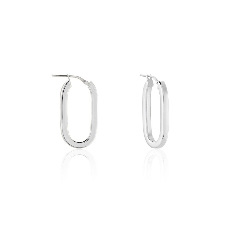 CIELO Damen Creolen Silber 925 B 15 mm - Creolen Damen | OROVIVO