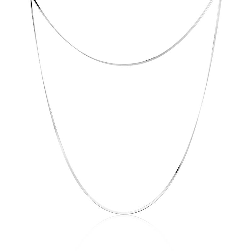 LEILA Damen Collier Silber Silber 925 B 0,5 mm - Halsketten Damen | OROVIVO