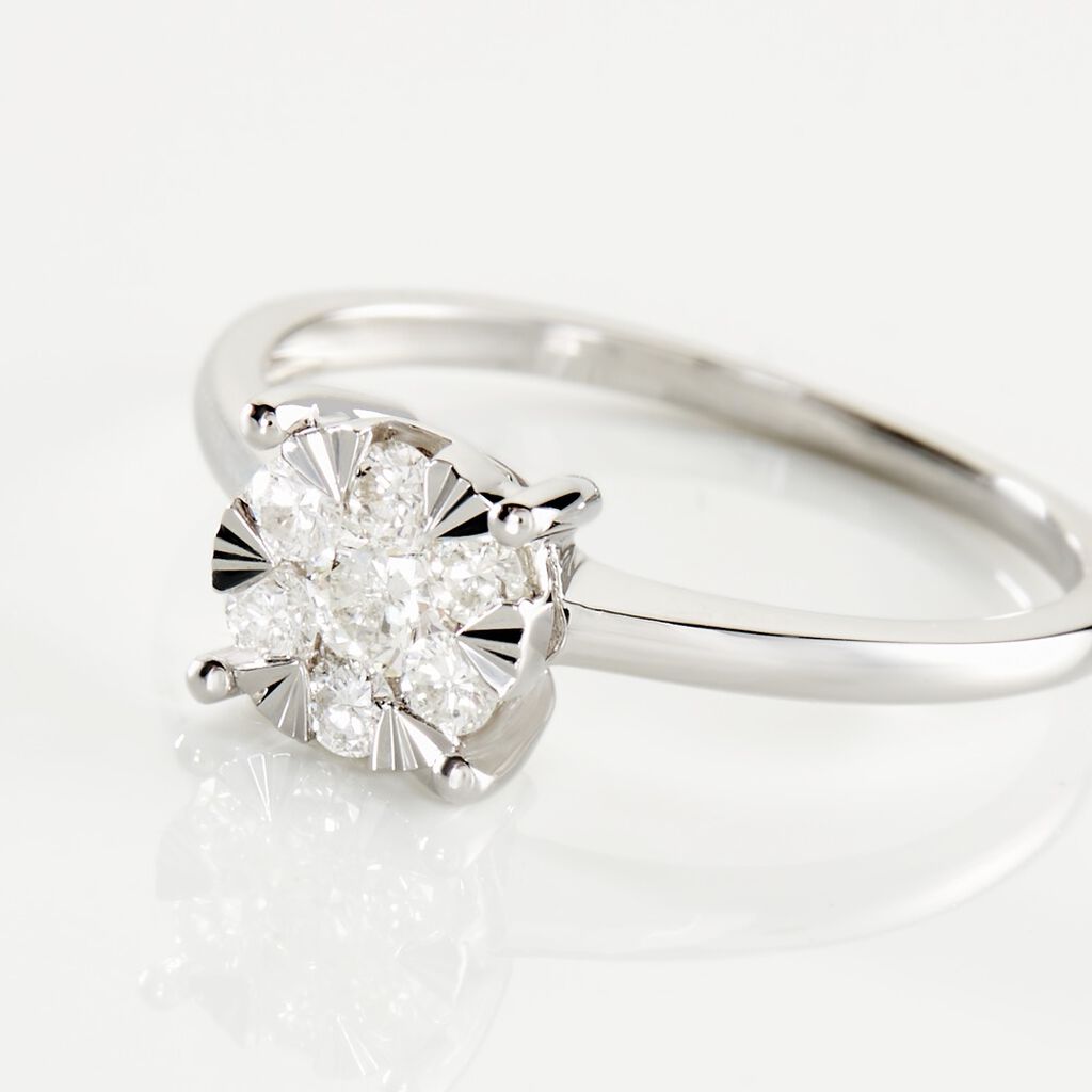 Damen Ring Weißgold 750 Diamant 0,42ct Petali  - Ringe mit Stein Damen | OROVIVO
