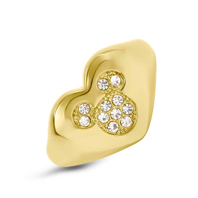 Anello Chevalier Mickey Mouse & Friends Acciaio Dorato Cristallo - Spannringe Damen | OROVIVO